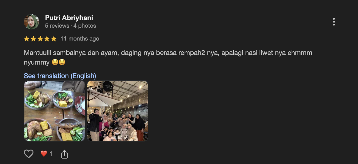 Screenshot review Google 5